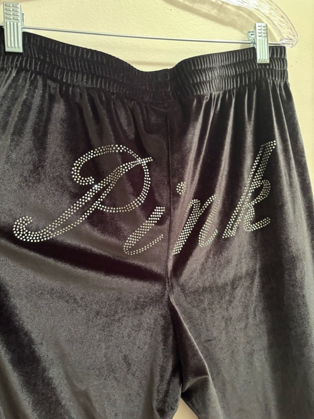 Victoria's Secret PINK Black Velour Lounge Pants